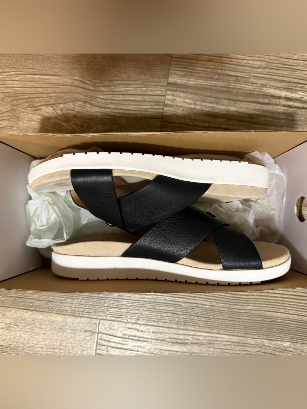 KURU Black Cross-Strap Slide Breeze Mules - Picture 5 of 6